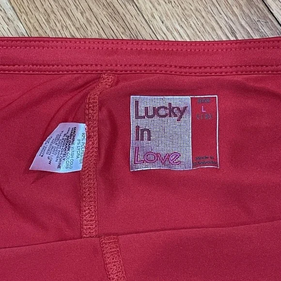 Lucky In Love Womens Skort Tennis Pickleball Size Large L 12 Red Ruffle EUC - Picture 5 of 12